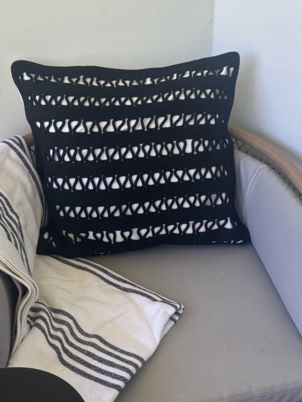 NWT Annie Selke $84 Lanyard Indoor/Outdoor Decorative Pillow Cover
